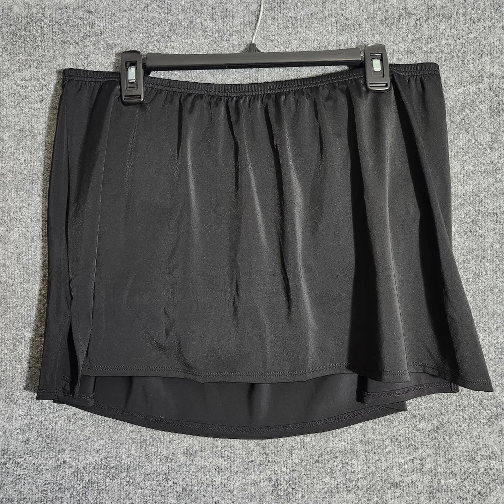 Swim by cacique women's swim skirt size 18 black new with tags